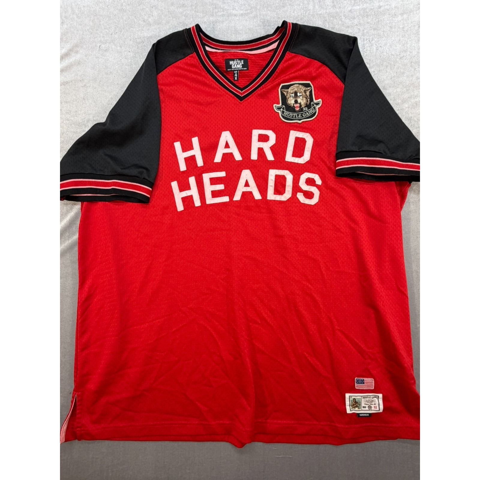 Hustle Gang Hard Heads Jersey Size Red 4x